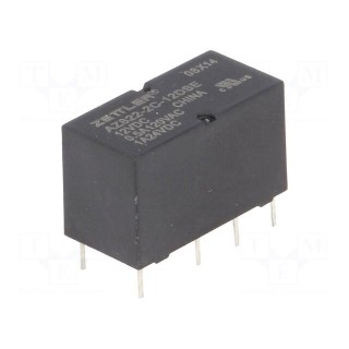 Relay: electromagnetic | DPDT | Ucoil: 12VDC | 1A | 0.5A/120VAC | PCB