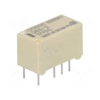 Relay: electromagnetic | DPDT | Ucoil: 12VDC | Icontacts max: 2A | PCB