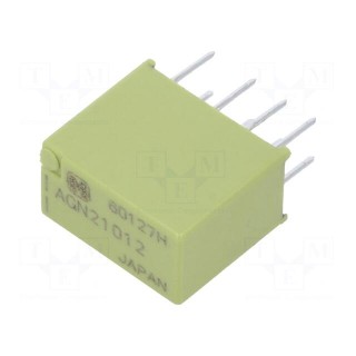 Relay: electromagnetic | DPDT | Ucoil: 12VDC | 1A | 0.3A/125VAC | SMT