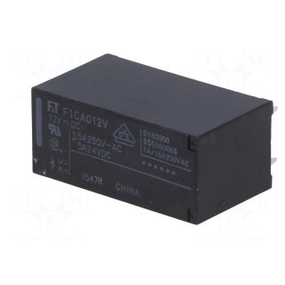 Relay: electromagnetic | DPDT | Ucoil: 12VDC | 5A | 5A/250VAC | 5A/24VDC