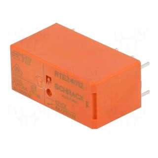 Relay: electromagnetic | DPDT | Ucoil: 12VDC | 8A/250VAC | 8A/30VDC | 8A