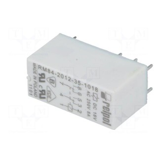Relay: electromagnetic | DPDT | Ucoil: 18VDC | 8A | 8A/250VAC | 8A/24VDC