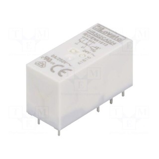 Relay: electromagnetic | DPDT | Ucoil: 24VAC | 8A/250VAC | 8A/30VDC | 8A