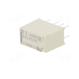 Relay: electromagnetic | DPDT | Ucoil: 24VDC | 2A | 0.3A/125VAC | THT