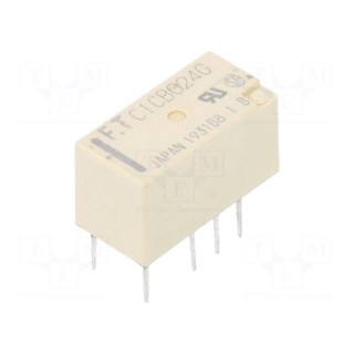 Relay: electromagnetic | DPDT | Ucoil: 24VDC | 2A | 0.3A/125VAC | THT