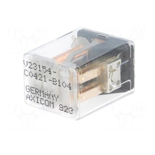 Relay: electromagnetic | DPDT | Ucoil: 24VDC | 2A | miniature | socket