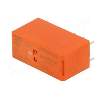 Relay: electromagnetic | DPDT | Ucoil: 24VDC | 8A | 8A/250VAC | 8A/30VDC