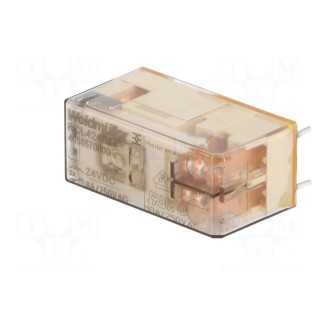 Relay: electromagnetic | DPDT | Ucoil: 24VDC | 8A/250VAC | max.400VAC