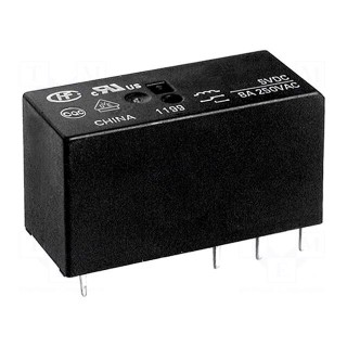 Relay: electromagnetic | DPDT | Ucoil: 24VDC | 8A | 8A/250VAC | 8A/24VDC