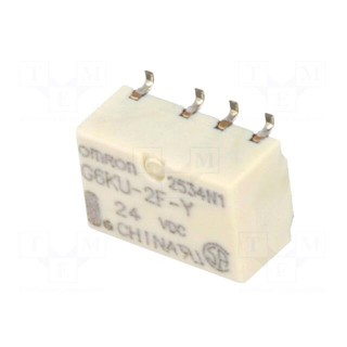 Relay: electromagnetic | DPDT | Ucoil: 24VDC | Icontacts max: 1A | SMD