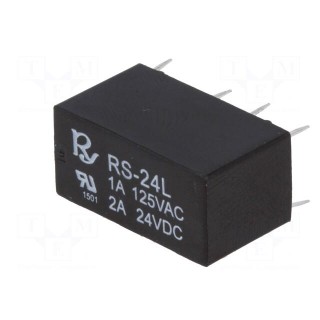Relay: electromagnetic | DPDT | Ucoil: 24VDC | 1A/120VAC | 1.25A/30VDC