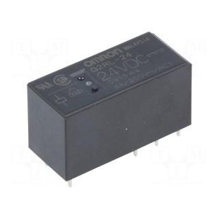 Relay: electromagnetic | DPDT | Ucoil: 24VDC | Icontacts max: 8A | PCB