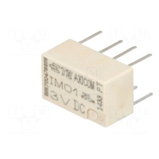 Relay: electromagnetic | DPDT | Ucoil: 3VDC | 2A | 0.5A/125VAC | THT