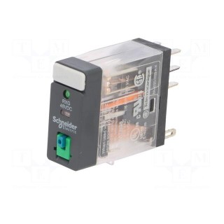 Relay: electromagnetic | DPDT | Ucoil: 48VDC | 5A | 5A/250VAC | 5A/30VDC