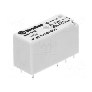 Relay: electromagnetic | DPDT | Ucoil: 5VDC | 8A/250VAC | 8A/30VDC | 15A