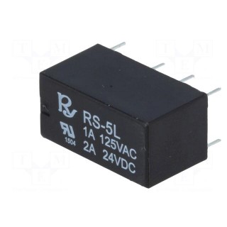 Relay: electromagnetic | DPDT | Ucoil: 5VDC | 1A/120VAC | 1.25A/30VDC