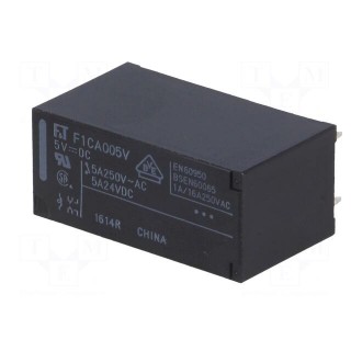 Relay: electromagnetic | DPDT | Ucoil: 5VDC | 5A | 5A/250VAC | 5A/24VDC