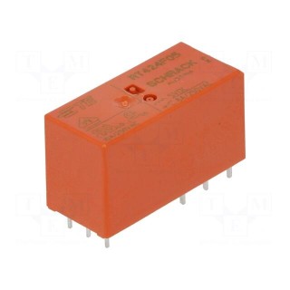 Relay: electromagnetic | DPDT | Ucoil: 5VDC | 8A | 8A/250VAC | 8A/30VDC