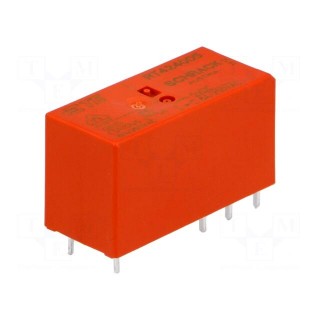 Relay: electromagnetic | DPDT | Ucoil: 5VDC | 8A/250VAC | 8A/30VDC | 8A