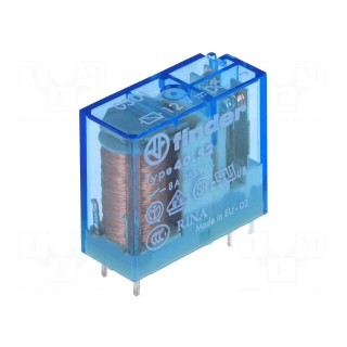Relay: electromagnetic | DPST-NO | Ucoil: 12VDC | 8A/250VAC | 8A/30VDC