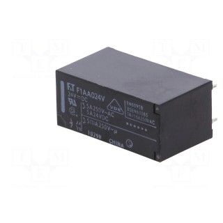 Relay: electromagnetic | DPST-NO | Ucoil: 24VDC | 5A/250VAC | 5A/24VDC