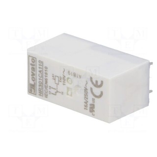Relay: electromagnetic | SPDT | Ucoil: 110VAC | 16A/250VAC | 12A/30VDC