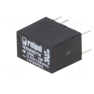 Relay: electromagnetic | SPDT | Ucoil: 12VDC | 1A | 0.5A/125VAC | PCB