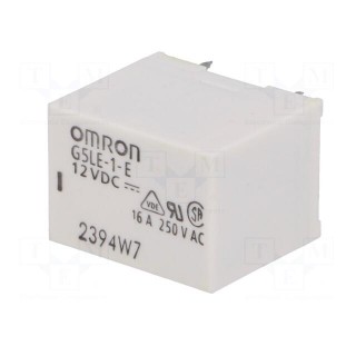 Relay: electromagnetic | SPDT | Ucoil: 12VDC | 16A/250VAC | max.250VAC