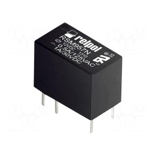 Relay: electromagnetic | SPDT | Ucoil: 12VDC | 1A | 0.5A/125VAC | PCB