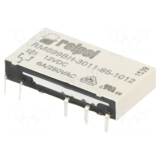 Relay: electromagnetic | SPDT | Ucoil: 12VDC | 6A | 6A/250VAC | 6A/24VDC