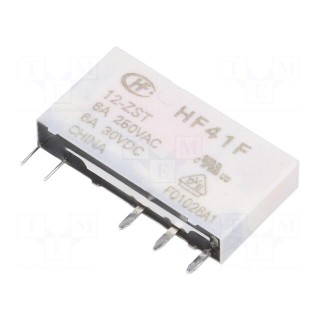 Relay: electromagnetic | SPDT | Ucoil: 12VDC | 6A | 6A/250VAC | 6A/30VDC