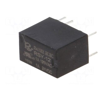 Relay: electromagnetic | SPDT | Ucoil: 12VDC | 0.5A/125VAC | 1A/24VDC
