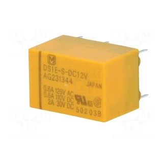 Relay: electromagnetic | SPDT | Ucoil: 12VDC | Icontacts max: 2A | 720Ω