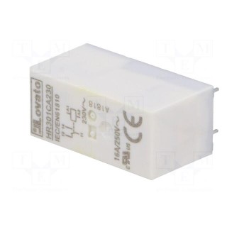 Relay: electromagnetic | SPDT | Ucoil: 230VAC | 16A/250VAC | 12A/30VDC