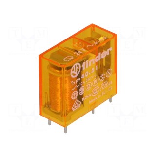 Relay: electromagnetic | SPDT | Ucoil: 24VAC | 10A/250VAC | 10A/30VDC