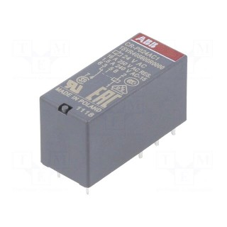 Relay: electromagnetic | SPDT | Ucoil: 24VAC | 16A | max.250VAC | PCB