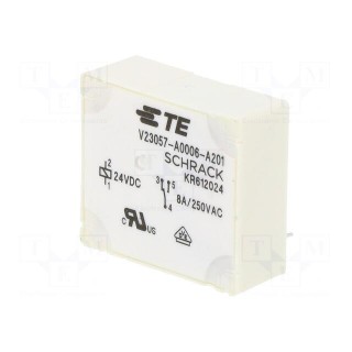 Relay: electromagnetic; SPDT; Ucoil: 24VDC; 8A; 8A/250VAC; 8A/24VDC