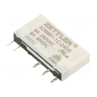 Relay: electromagnetic | SPDT | Ucoil: 24VDC | 8A | 8A/277VAC | 6A/30VDC