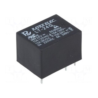 Relay: electromagnetic | SPDT | Ucoil: 24VDC | 10A/120VAC | 10A/24VDC