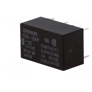 Relay: electromagnetic | SPDT | Ucoil: 24VDC | Icontacts max: 3A | PCB