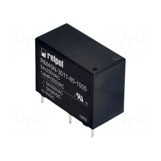 Relay: electromagnetic | SPDT | Ucoil: 5VDC | 5A/250VAC | 5A/28VDC | 5A