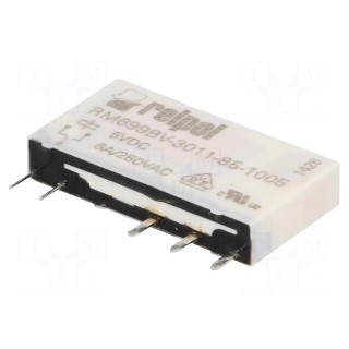 Relay: electromagnetic | SPDT | Ucoil: 5VDC | 6A | 6A/250VAC | 6A/24VDC