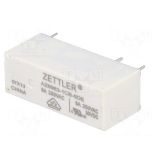 Relay: electromagnetic | SPDT | Ucoil: 5VDC | 8A/250VAC | 8A/30VDC | 8A