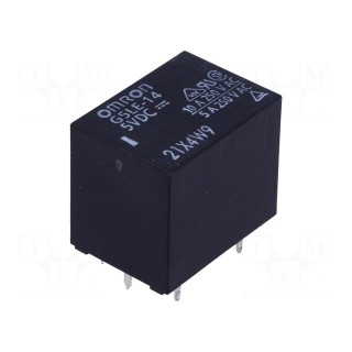 Relay: electromagnetic | SPDT | Ucoil: 5VDC | Icontacts max: 10A | PCB