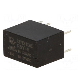 Relay: electromagnetic | SPDT | Ucoil: 5VDC | Icontacts max: 1A | PCB