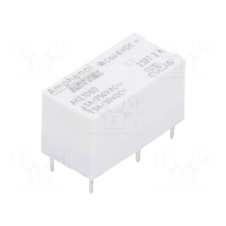 Relay: electromagnetic | SPDT | Ucoil: 6VDC | 5A | 5A/250VAC | 5A/30VDC