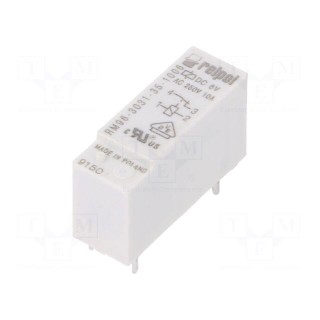 Relay: electromagnetic | SPST-NC | Ucoil: 6VDC | 8A | 8A/250VAC | PCB
