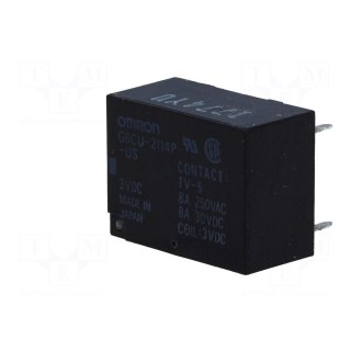 Relay: electromagnetic | SPST-NO + SPST-NC | Ucoil: 3VDC | 8A/250VAC