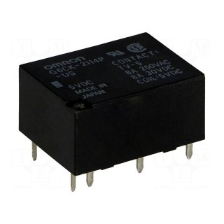Relay: electromagnetic | SPST-NO + SPST-NC | Ucoil: 5VDC | 8A/250VAC