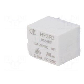 Relay: electromagnetic | SPST-NO | Ucoil: 12VDC | 15A | 10A/250VAC